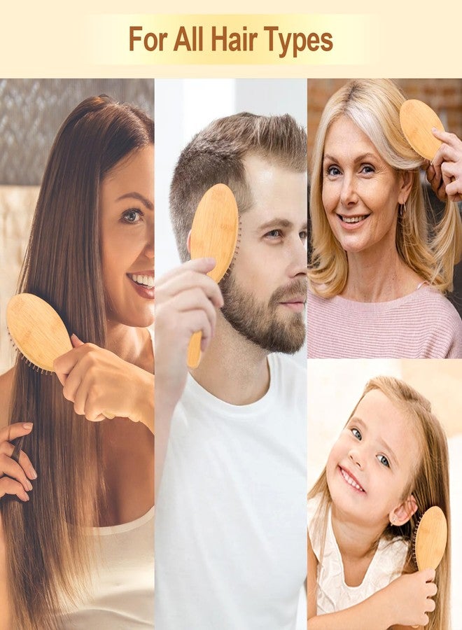 LIYI Bamboo Hair Brush for Hair Growth – Natural Bamboo Bristles Wooden Paddle Brush, Scalp Massage & Detangling for Women, Men & Kids, All Hair Types, Ergonomic Handle - Image 5